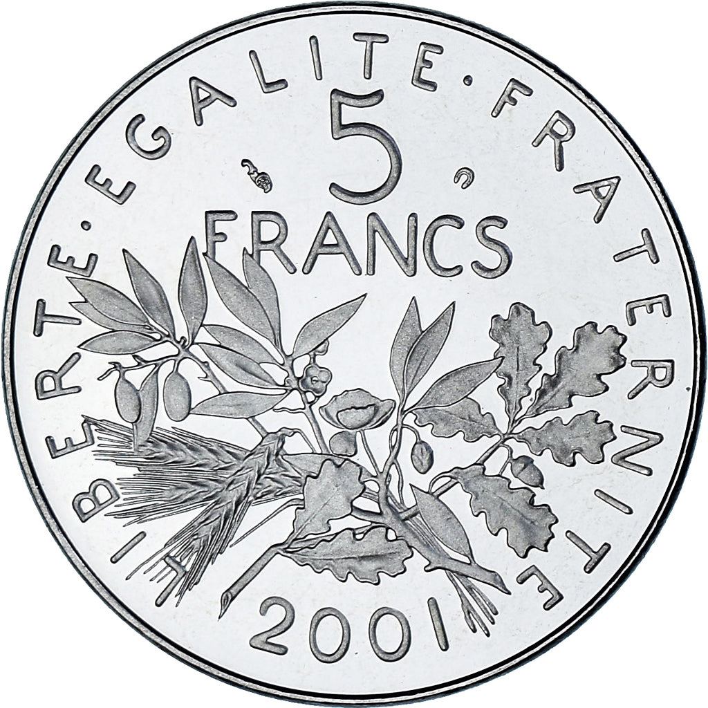 Coin, France, Semeuse, 5 Francs, 2001, Monnaie de Paris, BE, MS(65-70)