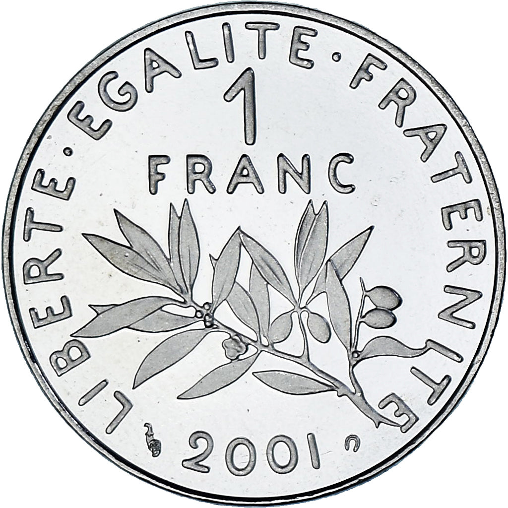 Coin, France, Semeuse, Franc, 2001, Monnaie de Paris, BE, MS(65-70), Nickel