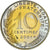 Moneta, Francja, Marianne, 10 Centimes, 2001, Monnaie de Paris, BE, MS(65-70)