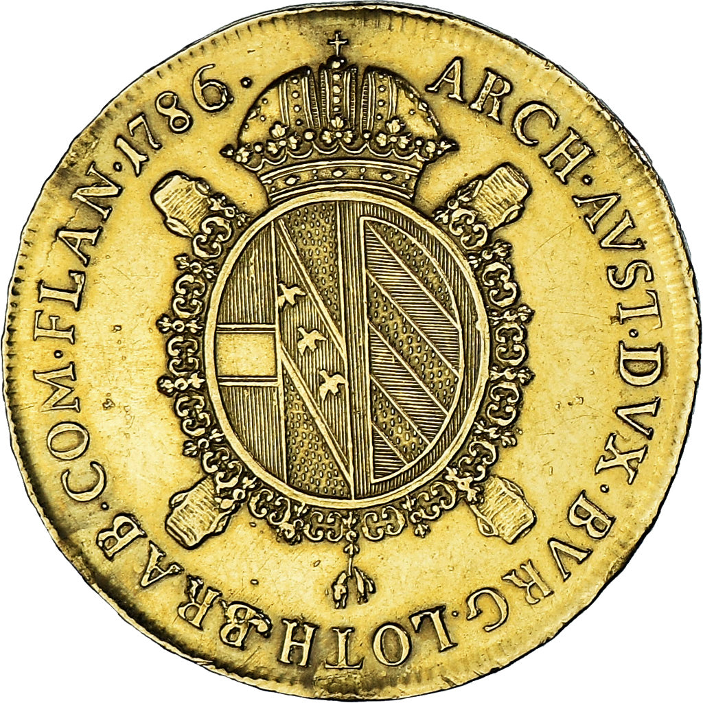 Coin, Duchy of Milan, Joseph II, Sovrano, 1786, Milan, AU(50-53), Gold