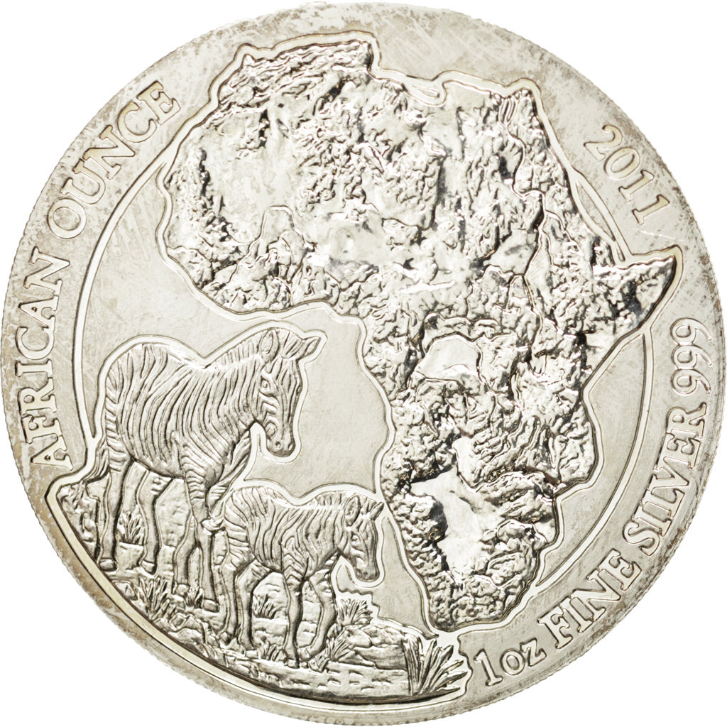 RWANDA, 50 Francs, 2011, KM #39, MS(63), Silver, 38.61, 31.40