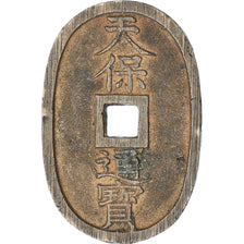 Japon, 100 Mon, Tempo Tsuho, (1835-1870), TB+, Bronze, KM:7