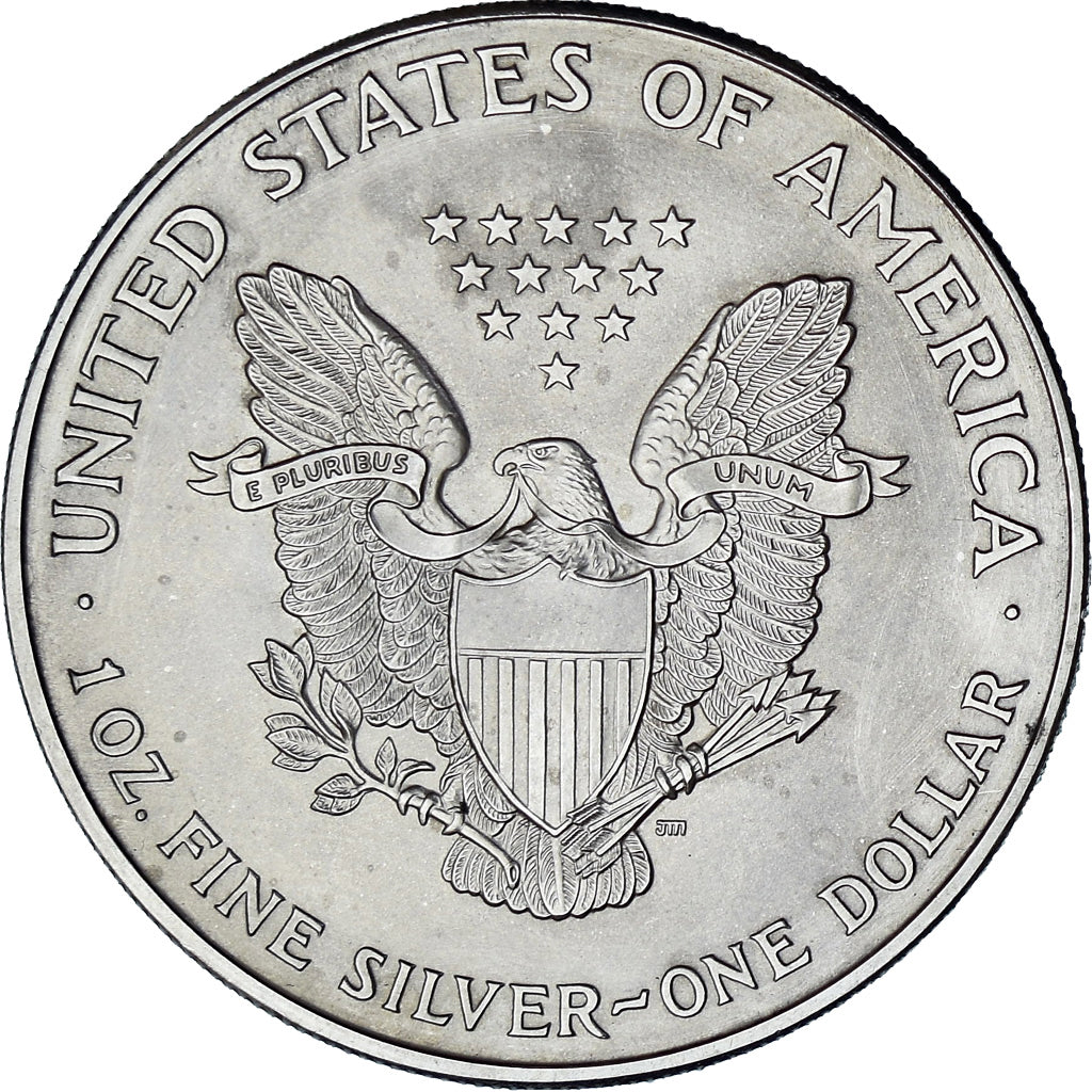 United States, Silver Eagle, 1 Dollar, 1 Oz, 1996, Philadelphia, Bullion