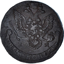Russia, Catherine II, 5 Kopeks, 1786, Ekaterinbourg, EF(40-45), Copper, KM:59.3