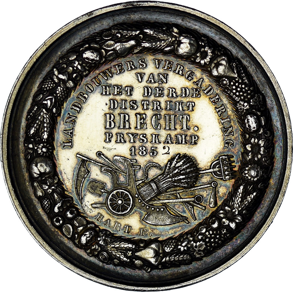 Belgium, Medal, Léopold Ier, Landbouwers vergadering, 1852, MS(63), Silver
