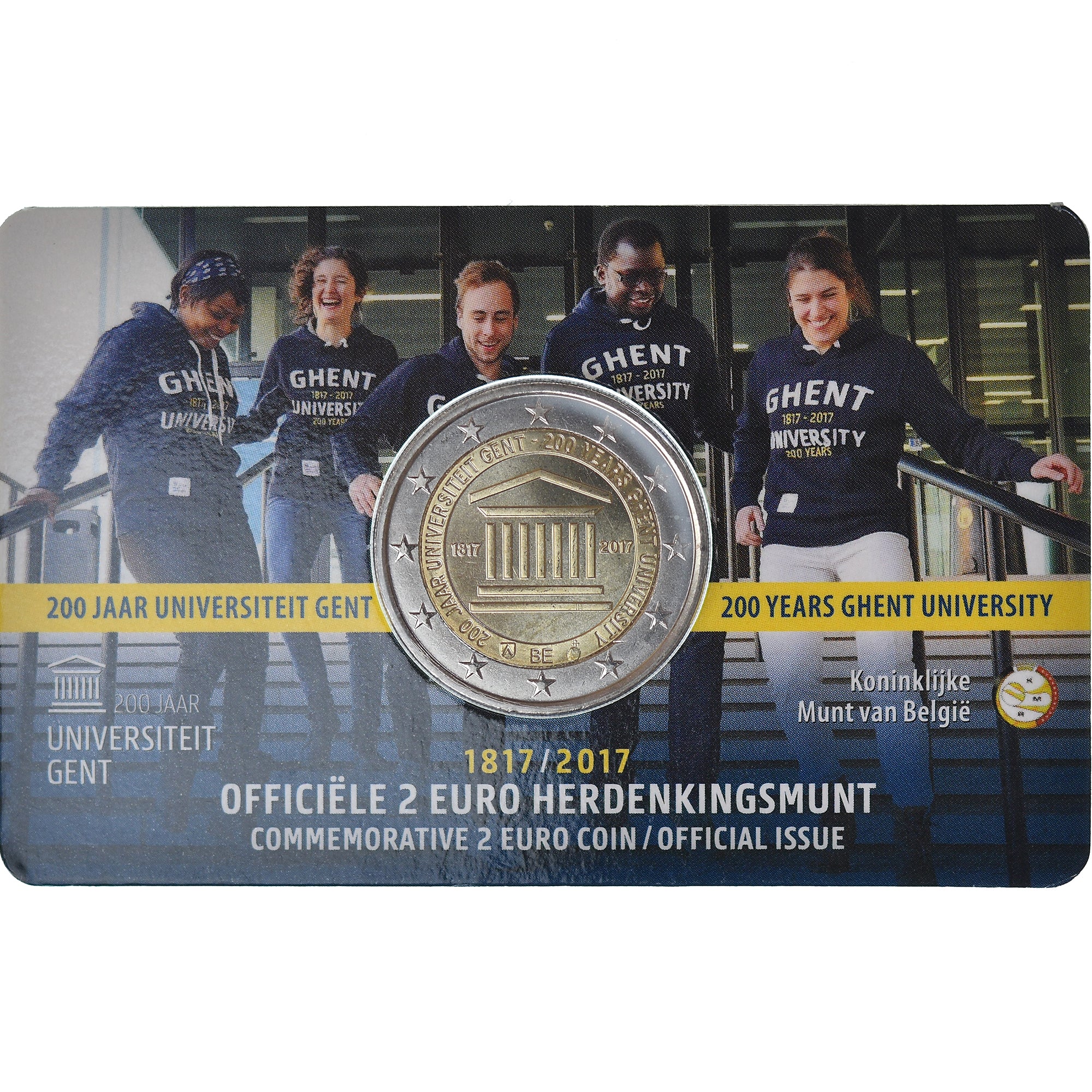 Belgium, 2 Euro, 200 ans de l'Université de Gand, 2017, Royal Belgium Mint