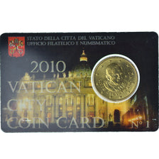 Vaticano, Benoît XVI, 50 Euro Cent, 2010, Rome, BU, FDC, Nordic gold