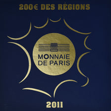 Francia, 200 Euro, Régions françaises, 2011, Monnaie de Paris, BE, FDC, Oro