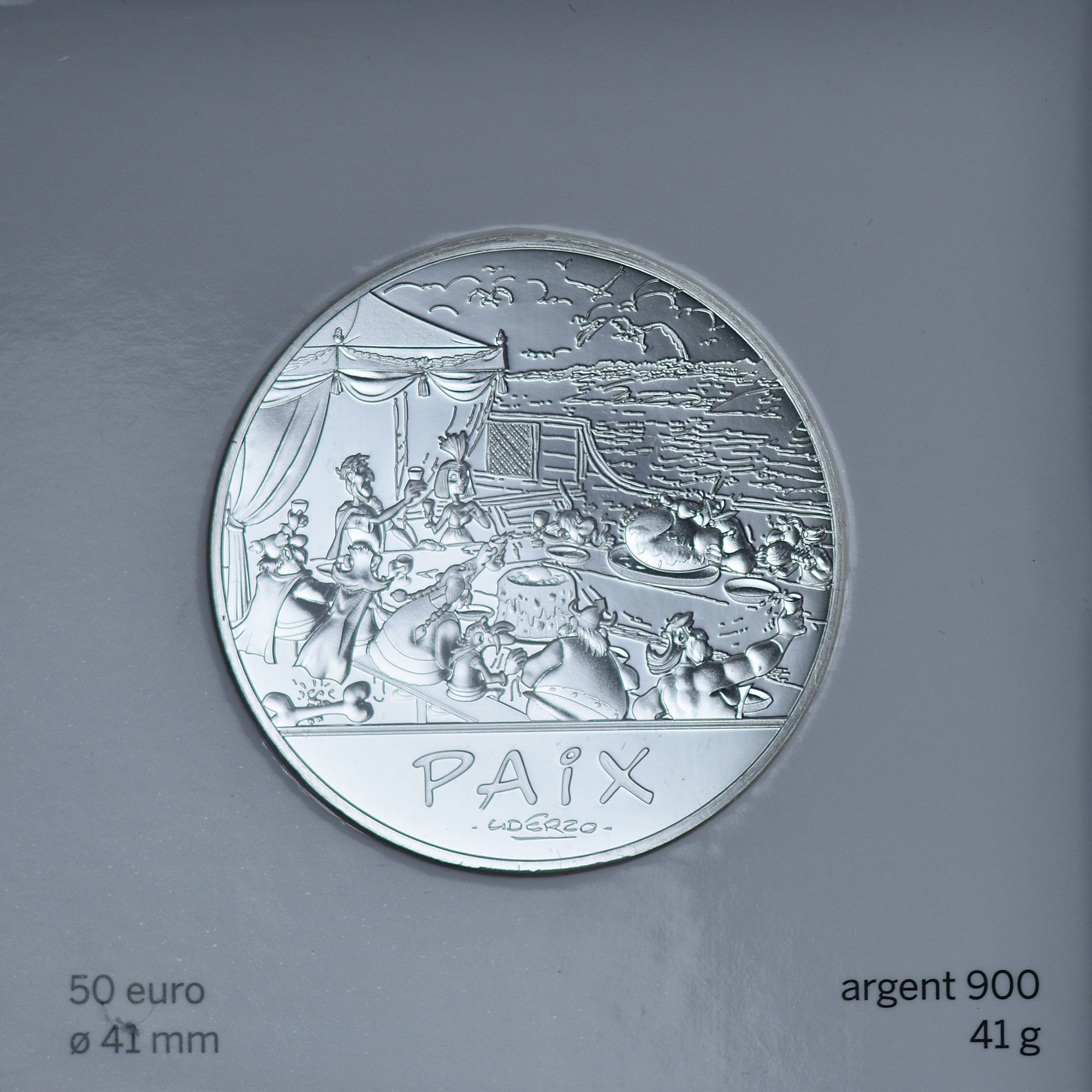 França, 50 Euro, Astérix et la paix - banquet, 2015, Monnaie de Paris, BE