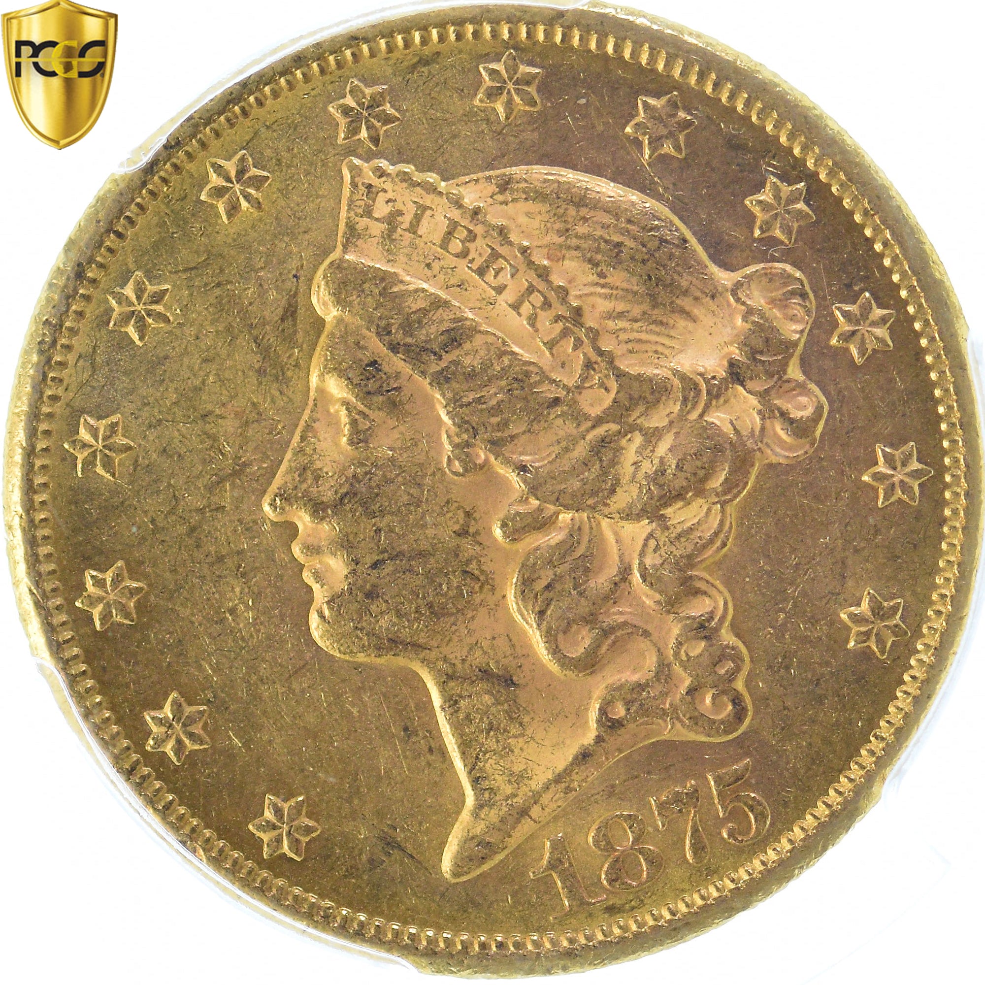 United States, $20, Double Eagle, Liberty Head, 1875, Carson City, Gold, PCGS