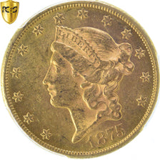 United States, $20, Double Eagle, Liberty Head, 1875, Carson City, Gold, PCGS