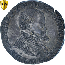 Spanish Netherlands, Flanders, Philippe II, 1/5 Ecu, 1567, Bruges, PCGS, XF40