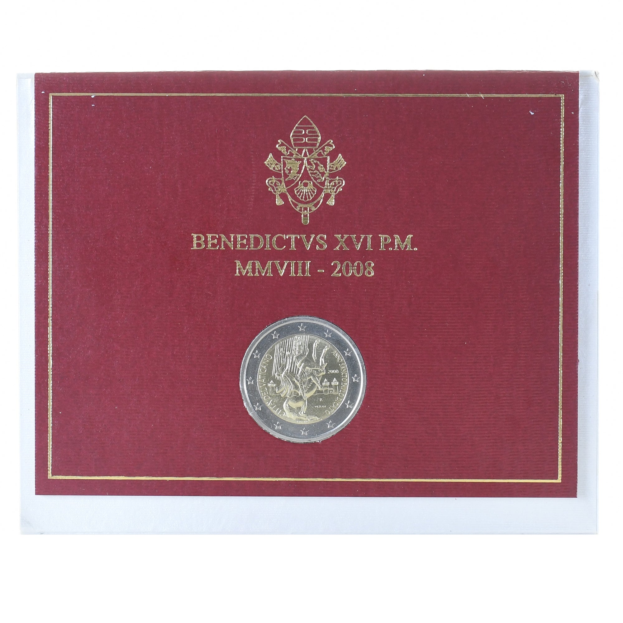 Vatican, Benoît XVI, 2 Euro, 2008, Rome, MS(65-70), Bi-Metallic