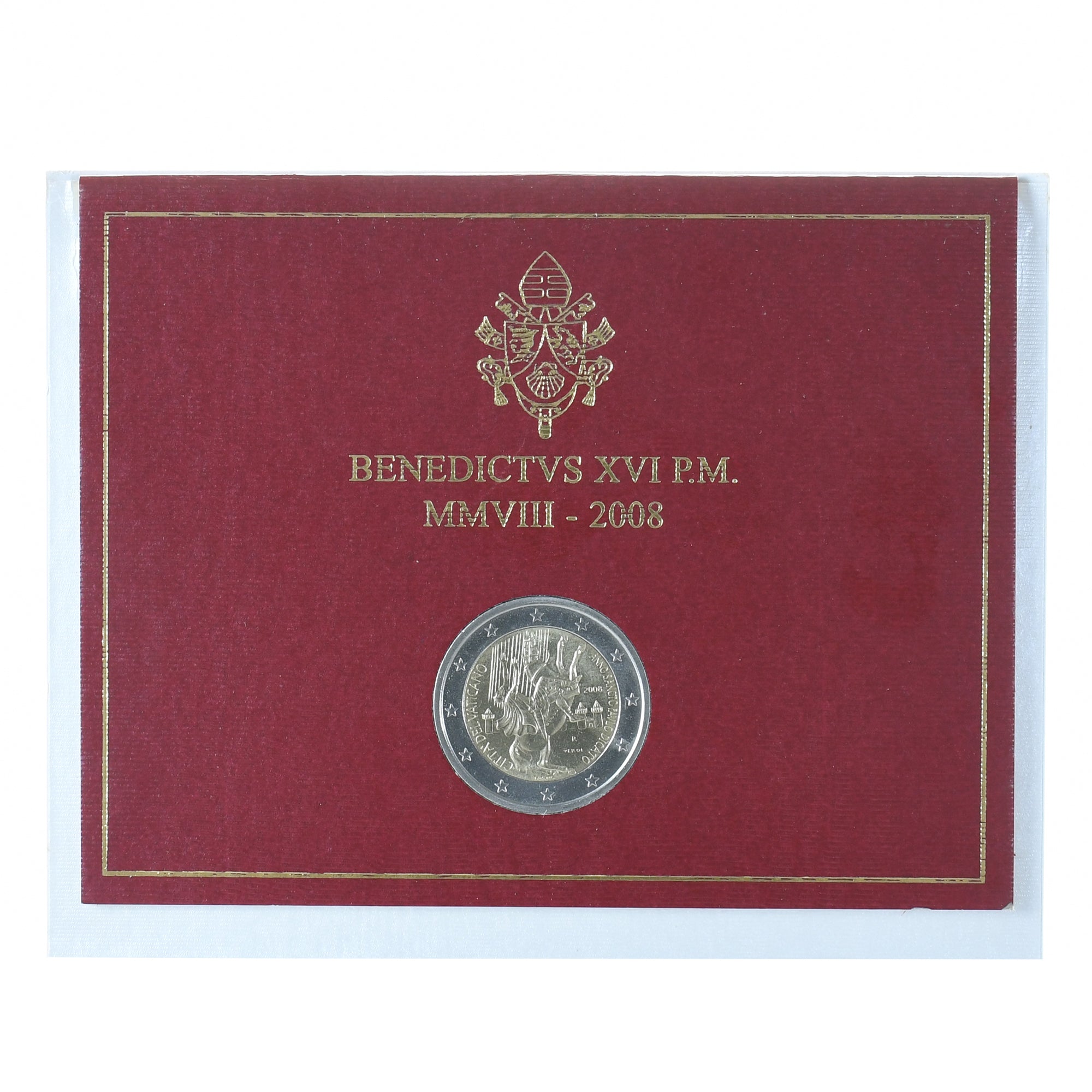 Vatican, Benoît XVI, 2 Euro, 2008, Rome, MS(65-70), Bi-Metallic