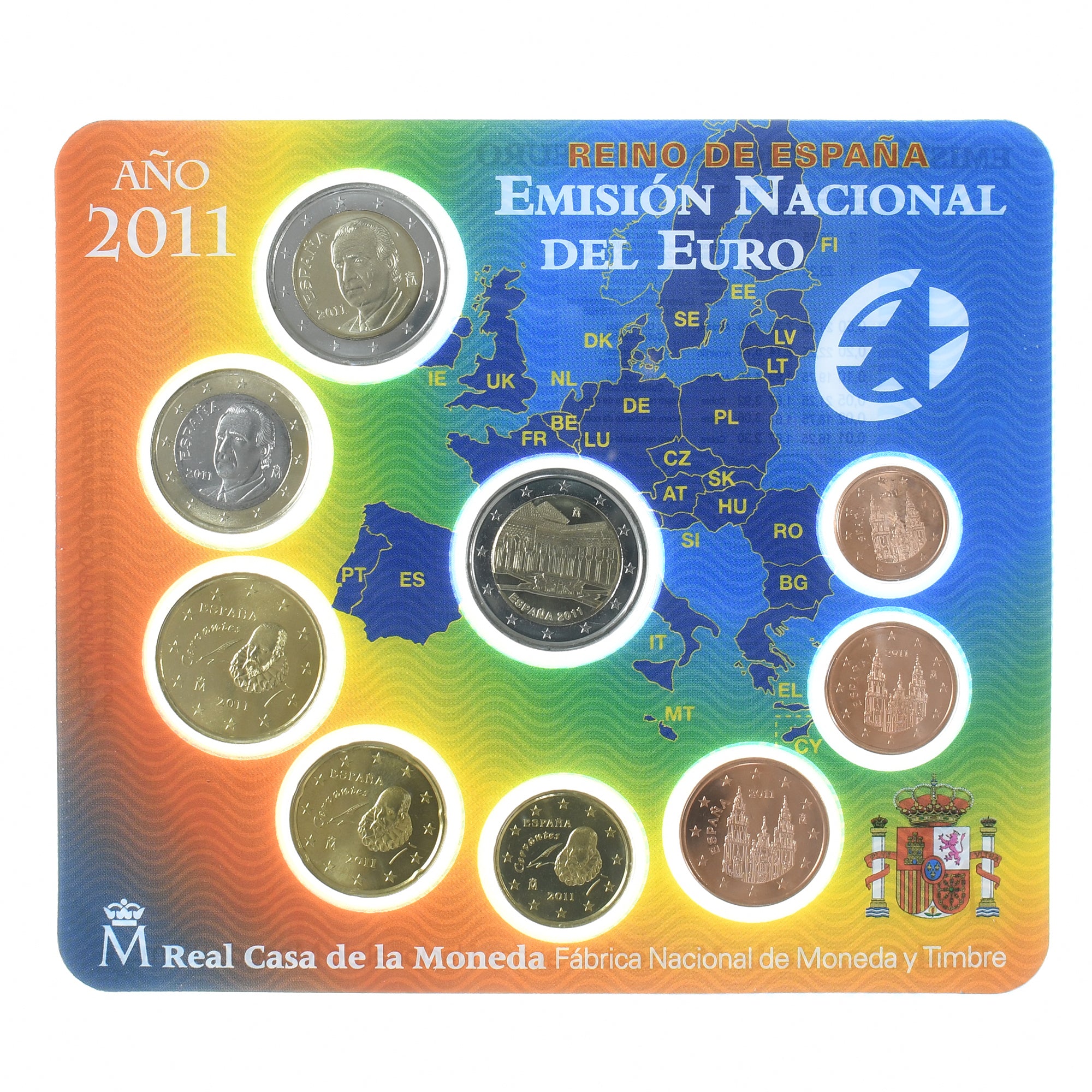 Espagne, Coffret 1c. à 2€, 2011, Madrid, BU, FDC