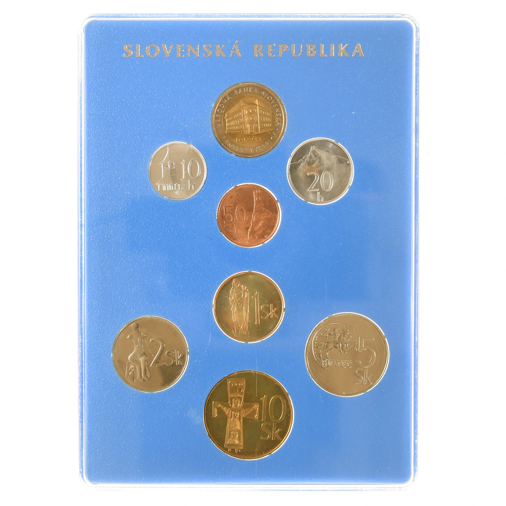Slovakia, Coffret 10 heller à 10 couronnes, 1997, Kremnica, BU, MS(65-70)