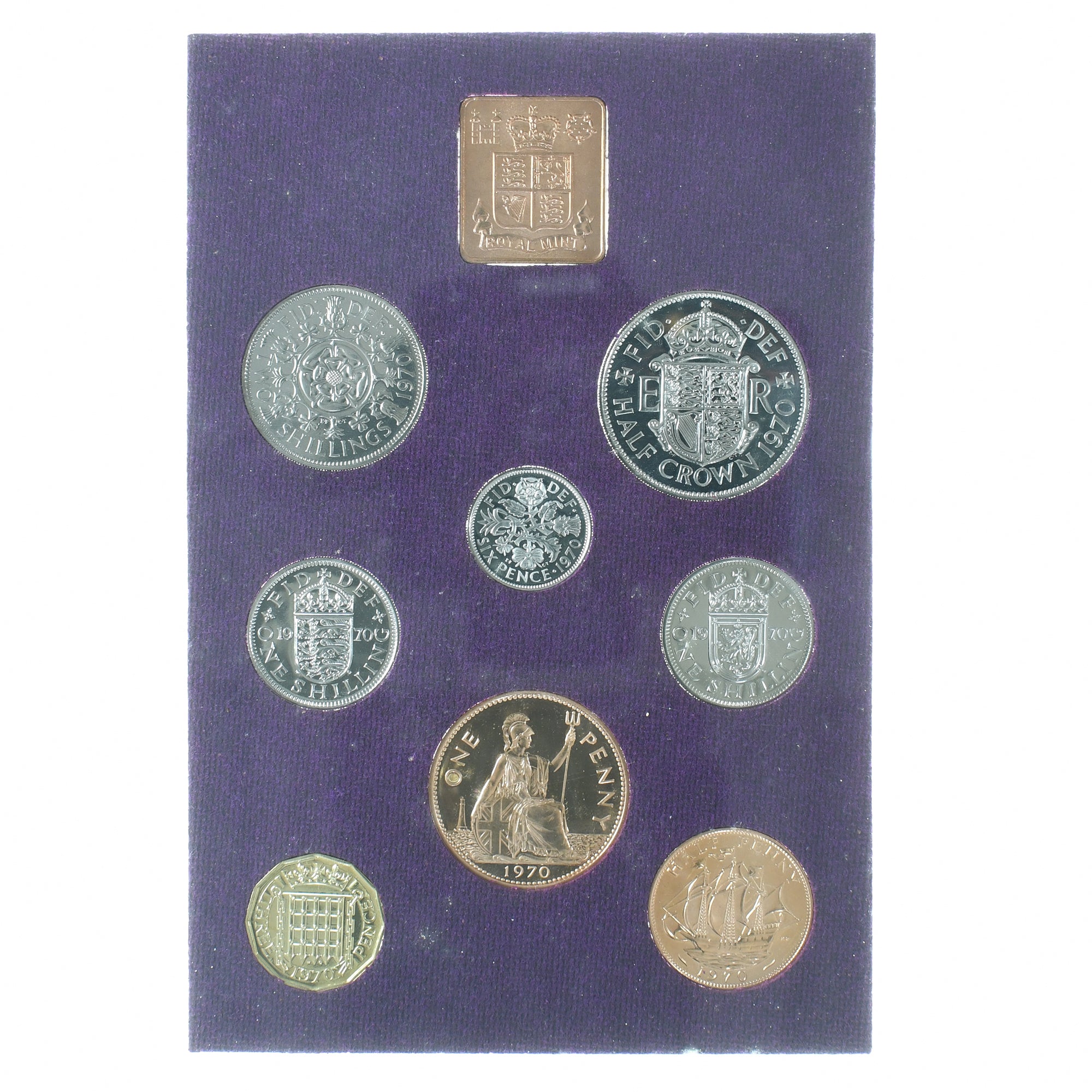 Great Britain, Elizabeth II, Set 1/2 penny to 1/2 crown, BU, 1970, London