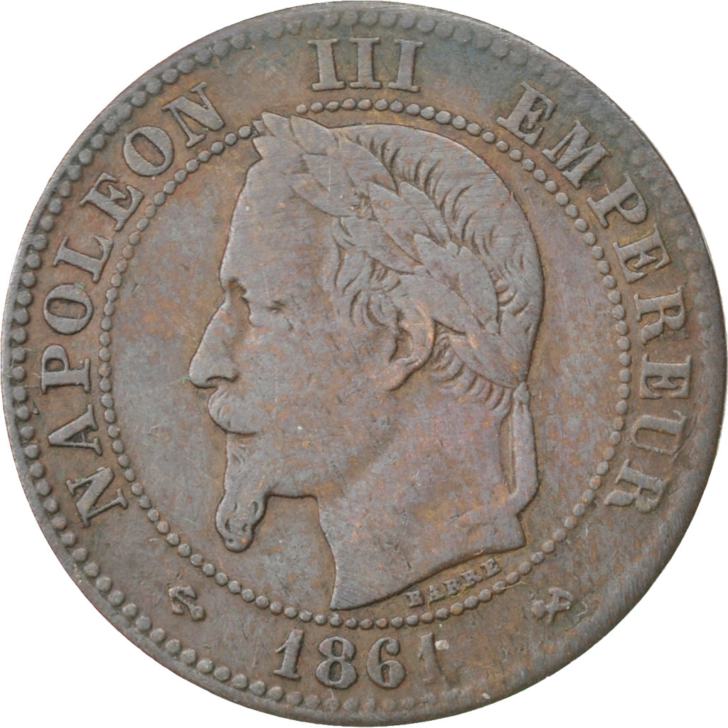 FRANCE, Napoléon III, 2 Centimes, 1862, Bordeaux, KM #796.3, VF(30-35), Bronze,