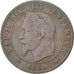 FRANCE, Napoléon III, 2 Centimes, 1862, Bordeaux, KM #796.3, VF(30-35), Bronze,