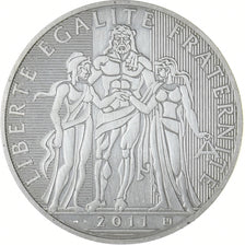 France, Hercule, 100 Euro, 2011, Monnaie de Paris, MS(63), Silver