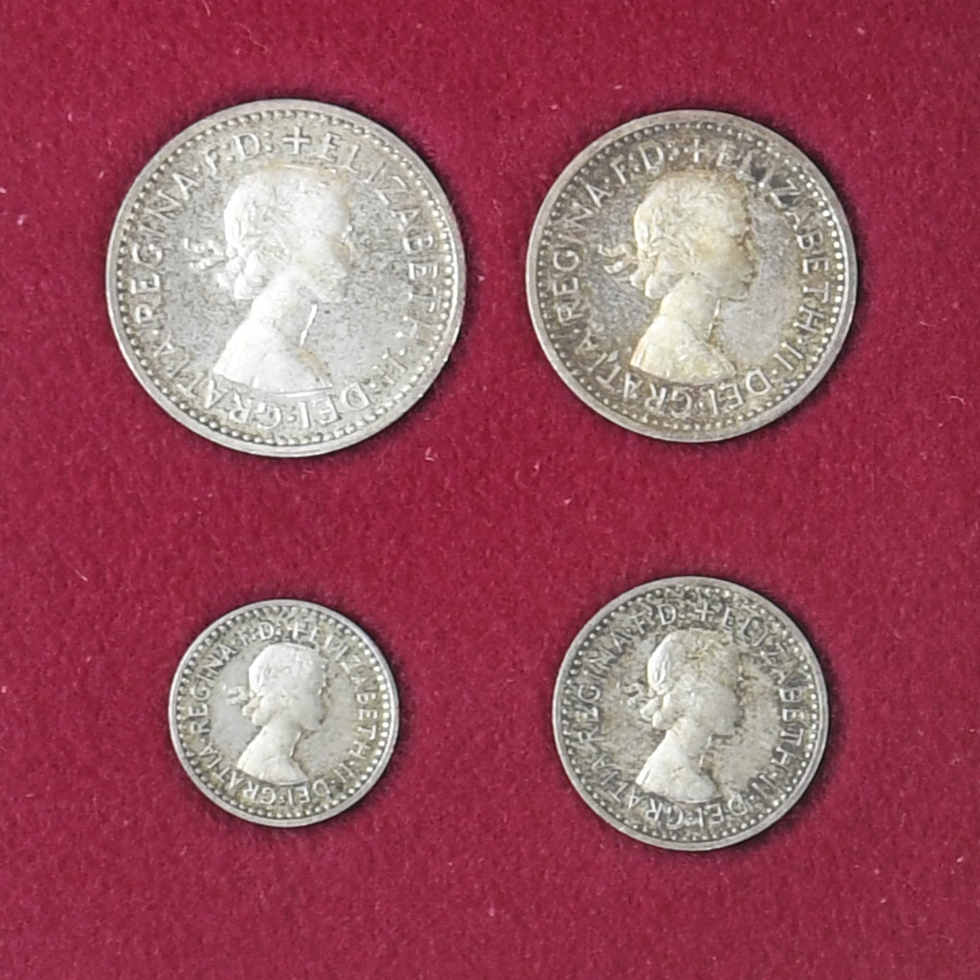 Great Britain, Elizabeth II, Maundy set, 1965, British Royal Mint, MS(63)