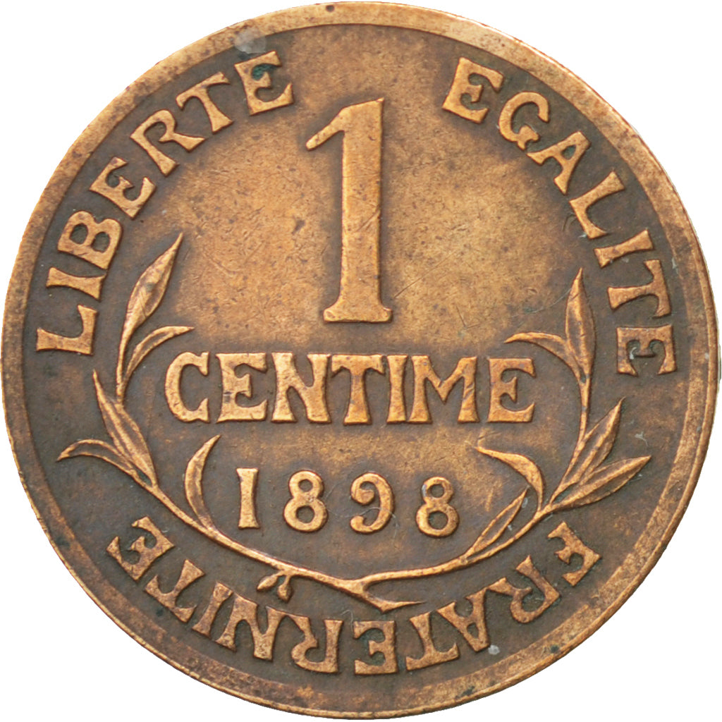 FRANCE, Dupuis, Centime, 1898, Paris, KM #840, VF(30-35), Bronze, 15, Gadoury...