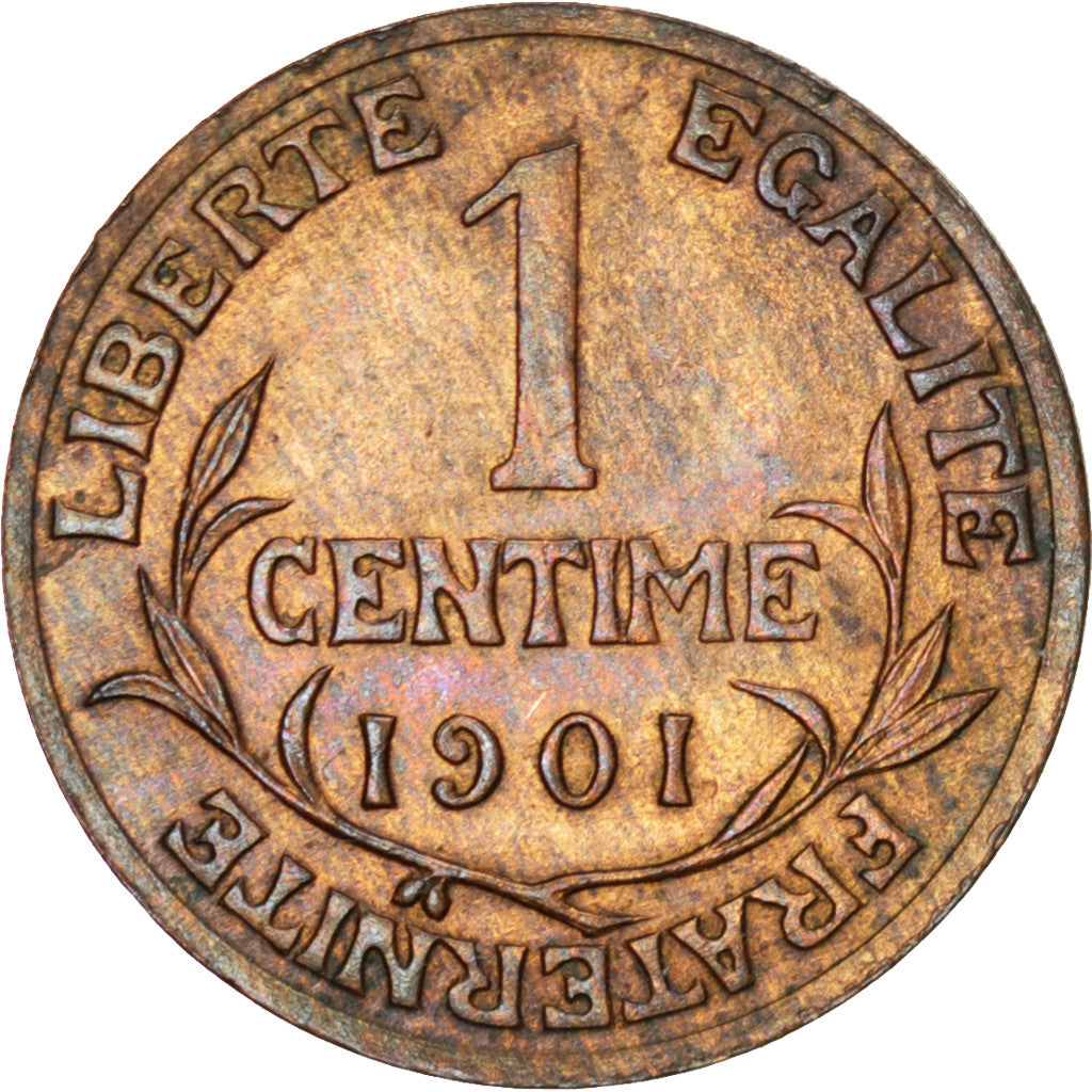 Moneta, Francia, Dupuis, Centime, 1901, Paris, BB+, Bronzo, KM:840, Gadoury:90
