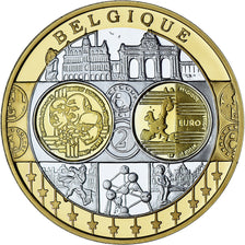 France, Medal, Première frappe "Belgique", BE, MS(65-70), Silver Plated Copper