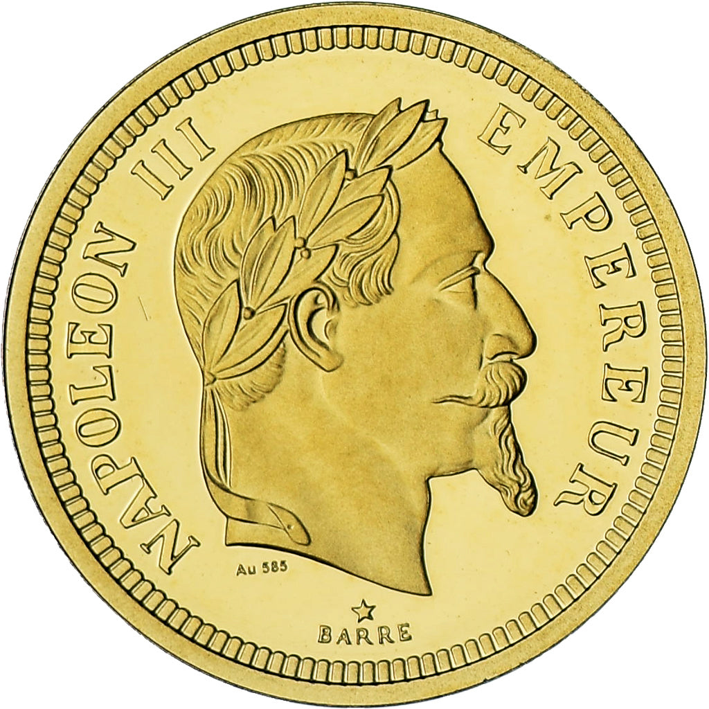 France, Medal, Napoléon III, Reproduction 100 Francs or, BE, MS(65-70), Gold