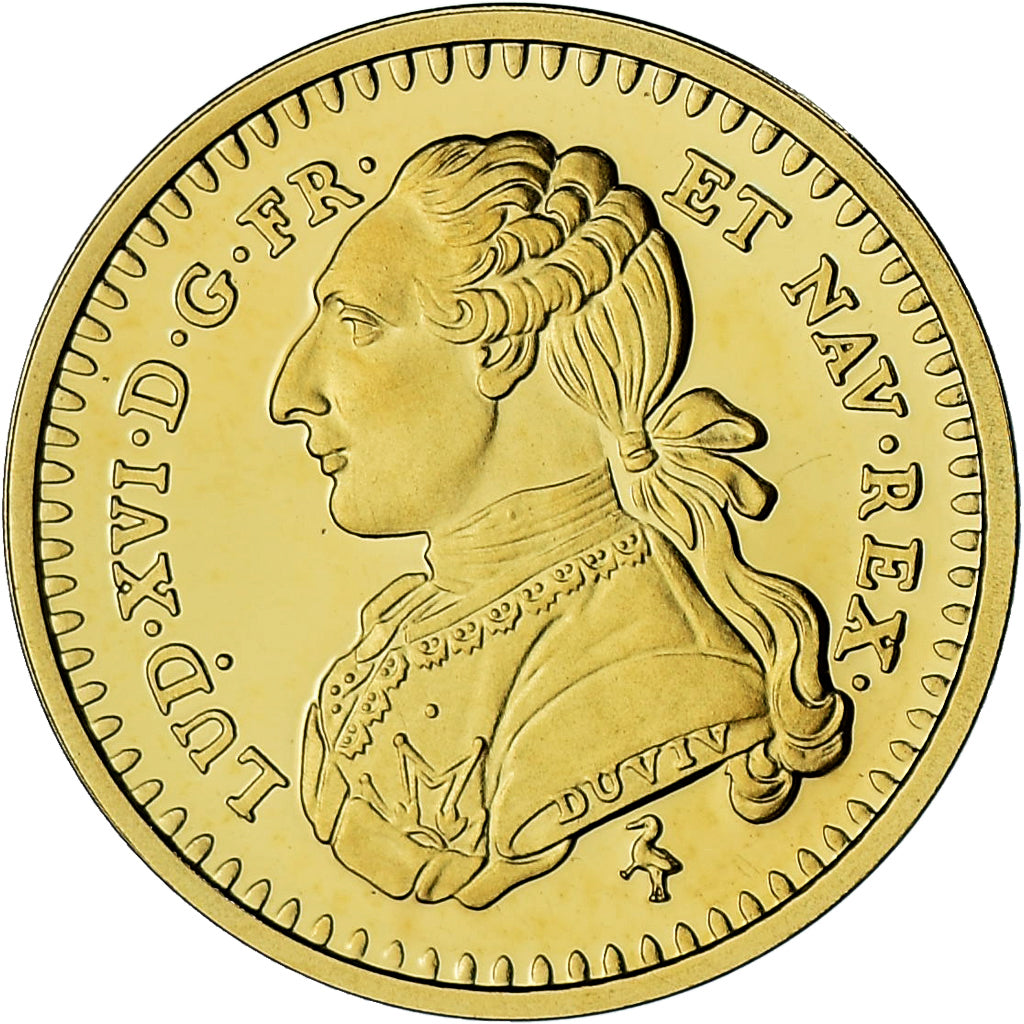 France, Médaille, Louis XVI, Reproduction Louis d'or 1775, BE, FDC, Or