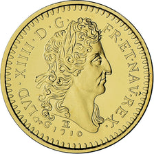 Francia, medaglia, Louis XIV, Reproduction louis d'or 1710, BE, FDC, Oro