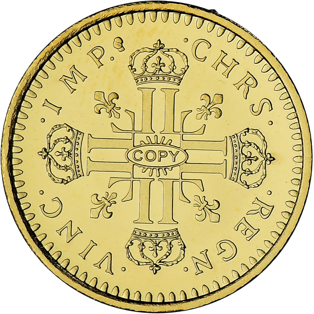 Francia, medaglia, Louis XIV, Reproduction louis d'or 1710, BE, FDC, Oro