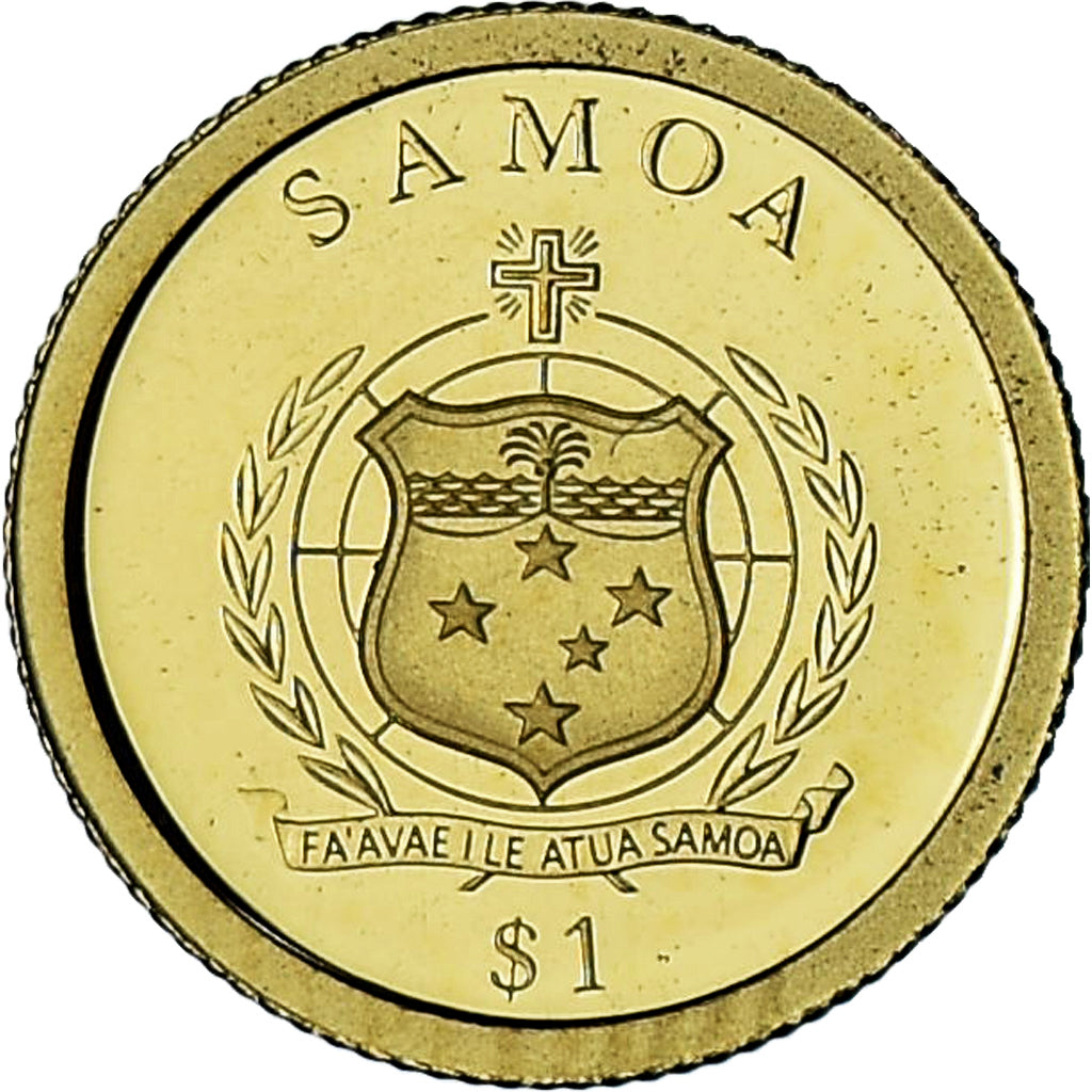 Samoa, Marie Curie, Dollar, 2009, BE, FDC, Or
