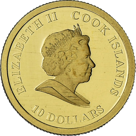 Gold coins featuring Queen Elizabeth II