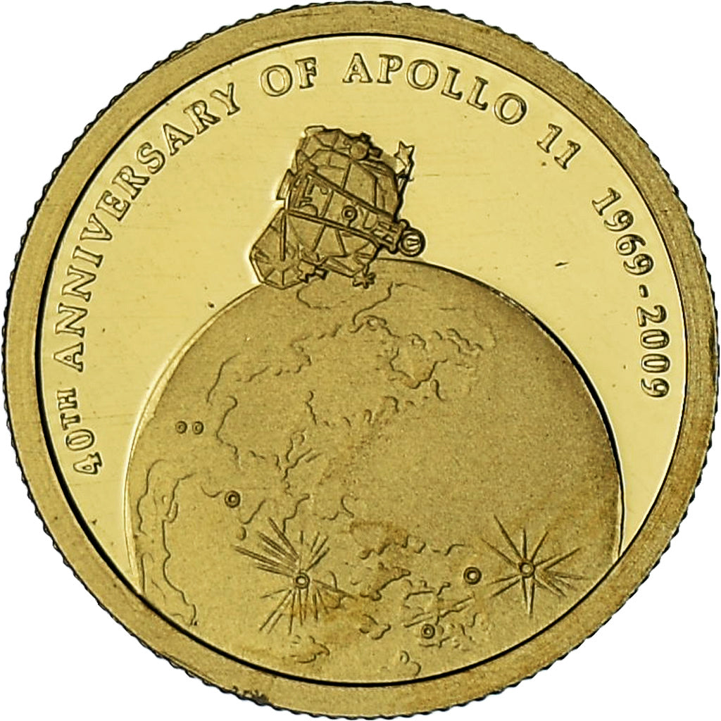 Cook Islands, Elizabeth II, Apollo 11, 10 Dollars, 2009, BE, MS(65-70), Gold