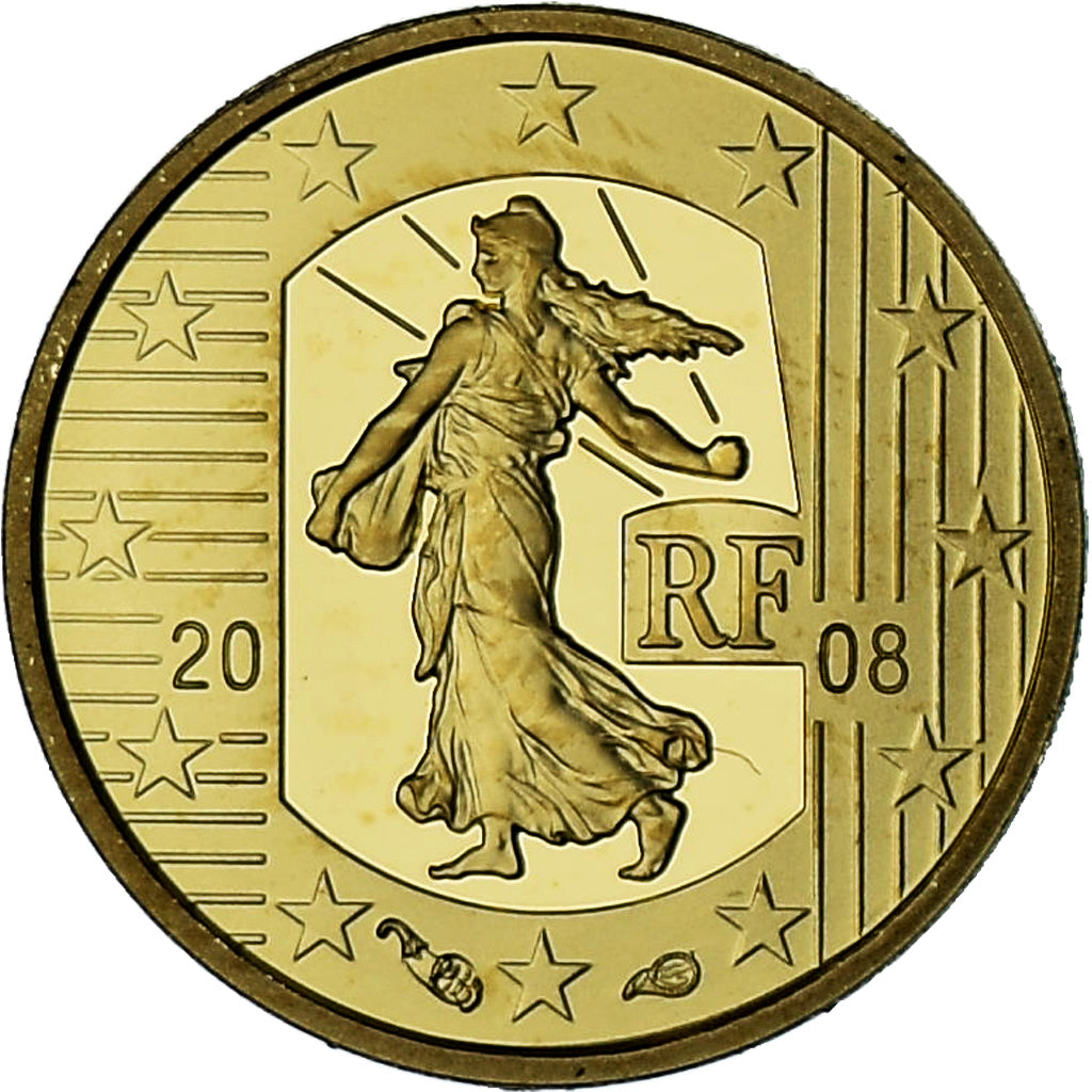 France, Semeuse, 5 Euro, Ve République, 2008, Monnaie de Paris, BE, MS(65-70)