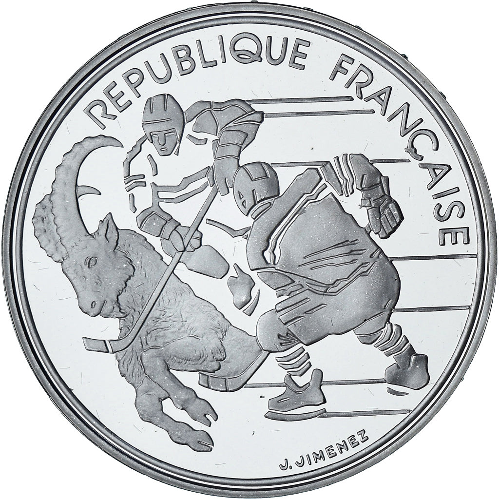 Frankrijk, Albertville - Hockey sur glace, 100 Francs, 1991, Monnaie de Paris