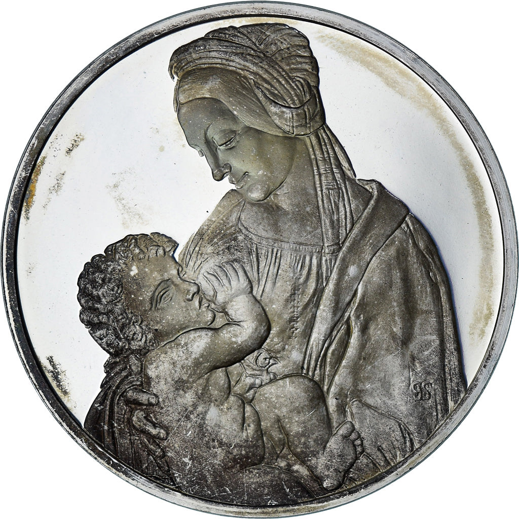 France, Médaille, Léonard de Vinci, Madone Litta, Proof, SPL, Argent