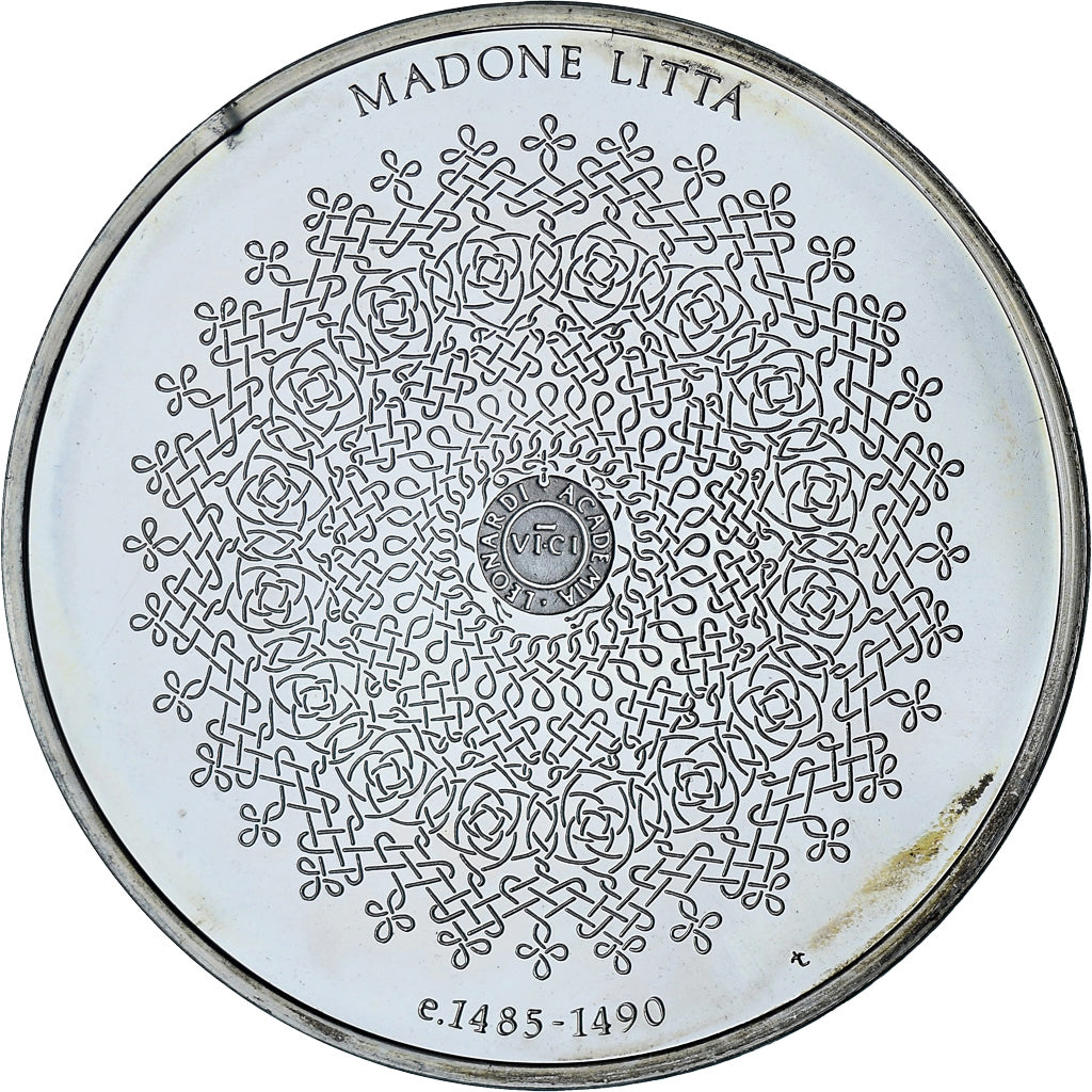 France, Médaille, Léonard de Vinci, Madone Litta, Proof, SPL, Argent