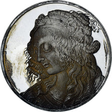 Francia, medalla, Léonard de Vinci, profil de jeune femme, Proof, EBC+, Plata