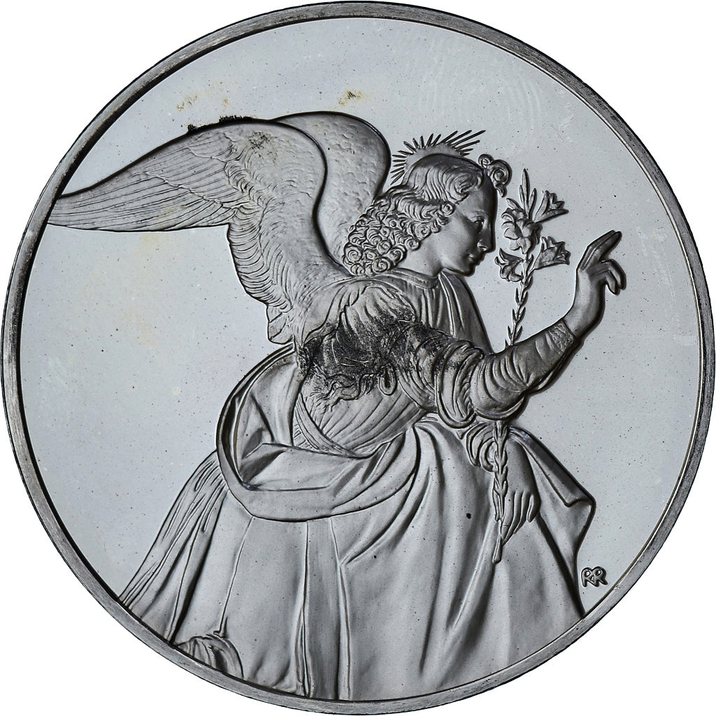 France, Médaille, Léonard de Vinci, l'archange Gabriel, Proof, SPL+, Argent