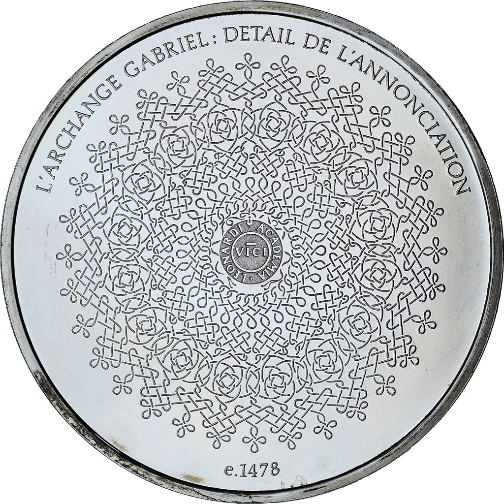France, Médaille, Léonard de Vinci, l'archange Gabriel, Proof, SPL+, Argent