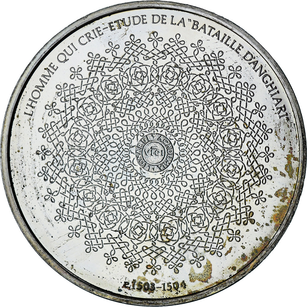 Frankreich, Medaille, Léonard de Vinci, étude de la bataille d'Anghiari