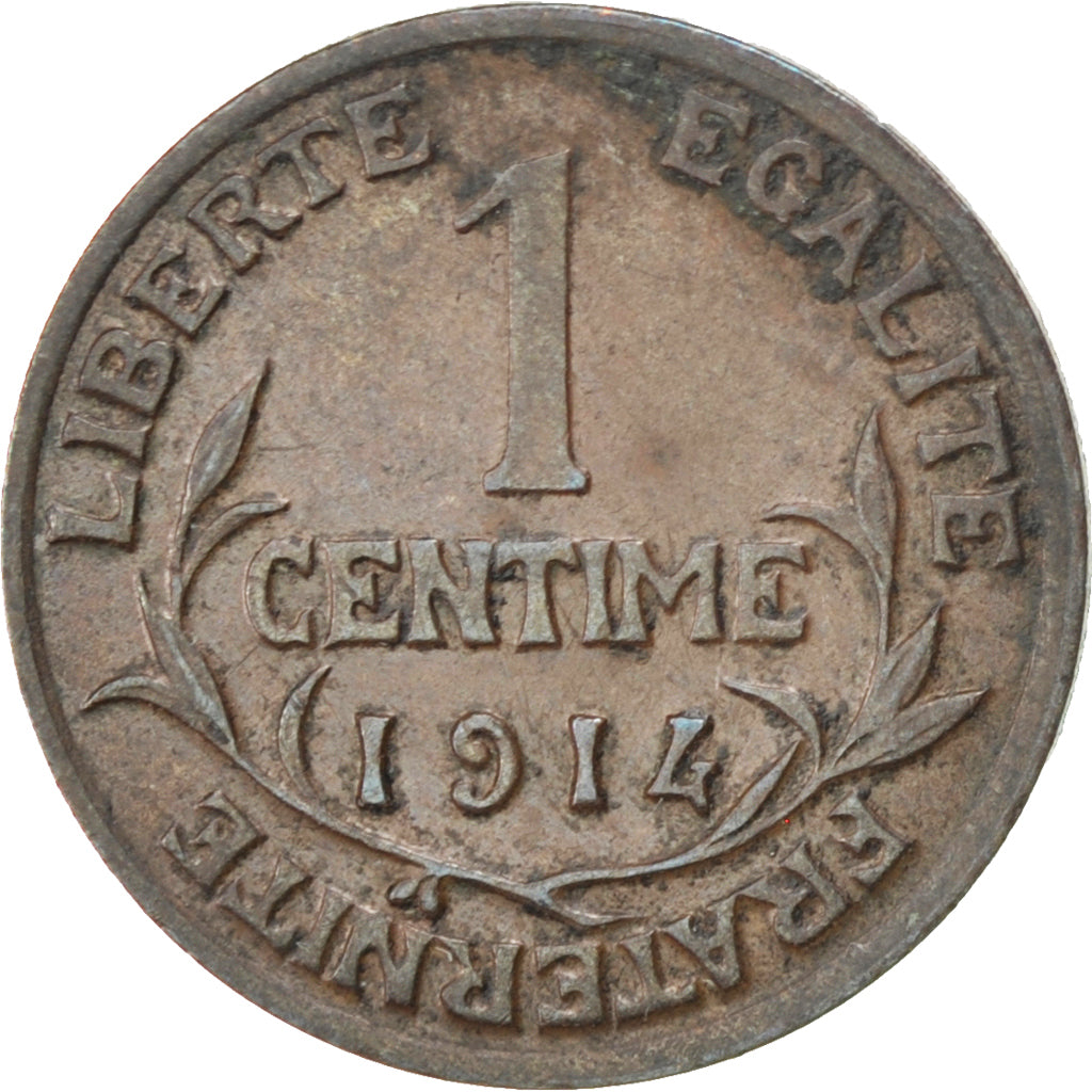 FRANCE, Dupuis, Centime, 1914, Paris, KM #840, EF(40-45), Bronze, 15, Gadoury...