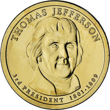 United States, Thomas Jefferson, Dollar, 2007, San Francisco, Proof, MS(63)