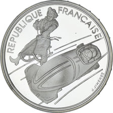 France, Albertville - Bobsledding, 100 Francs, 1990, Monnaie de Paris, BE