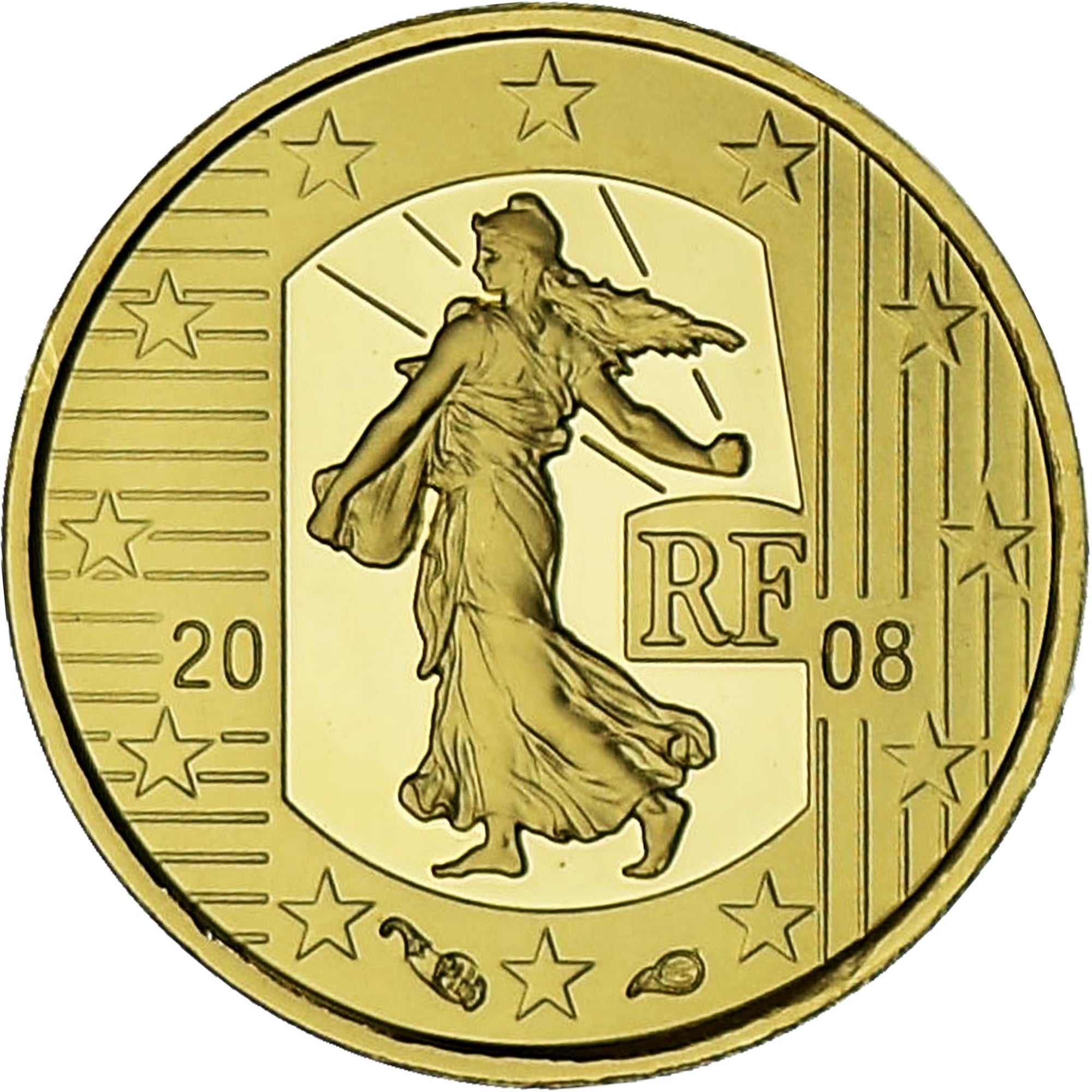 France, Semeuse, 5 Euro, Ve République, 2008, Monnaie de Paris, BE, FDC, Or