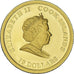 Cookeilanden, Elizabeth II, Apollo 11, 10 Dollars, 2009, BE, FDC, Goud