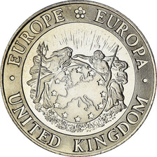Reino Unido, 5 ecu Europa, 1992, Tower mint, BU, MS(64), Cobre-níquel