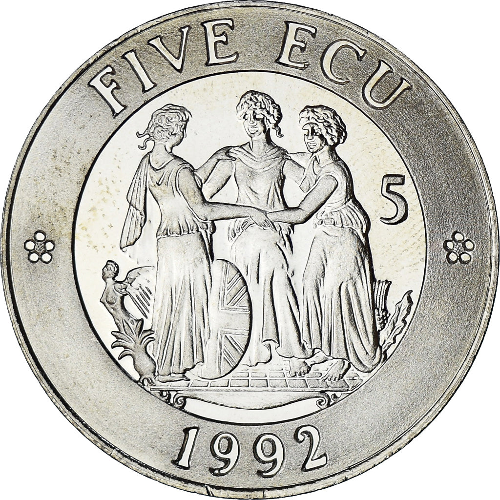 Regno Unito, 5 ecu Europa, 1992, Tower mint, BU, SPL+, Rame-nichel